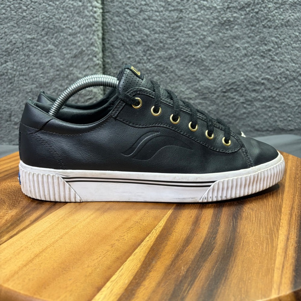 Keds Jump Kick Duo Black Leather Platform Sneakers WH64947 Womens 11